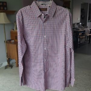 Men's Red and Blue Checkered Shirt
